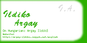 ildiko argay business card